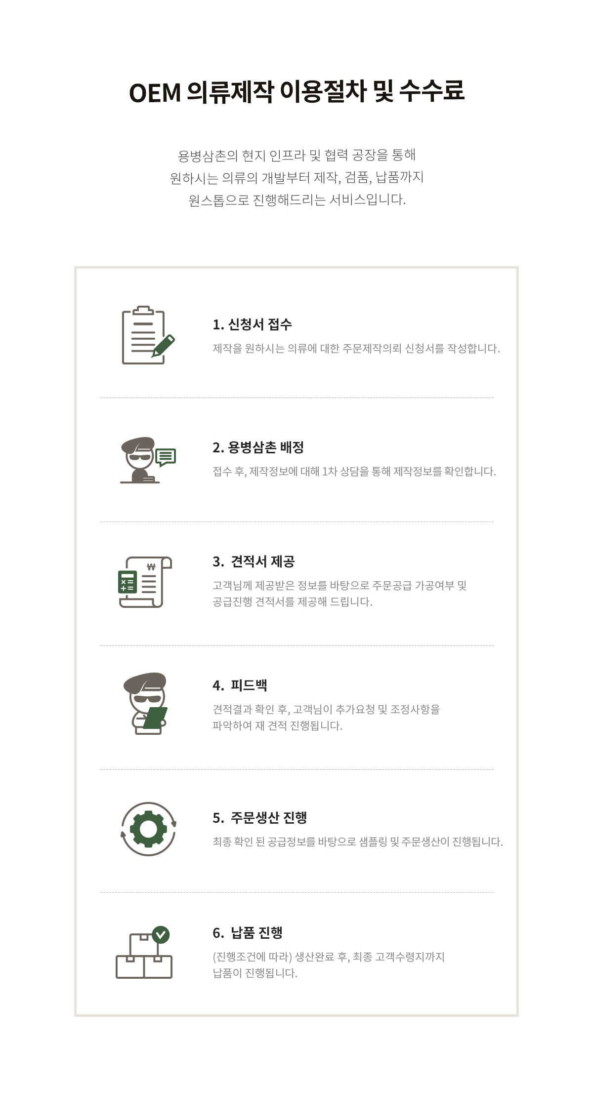 의류제작 수수료 PC버전 이미지